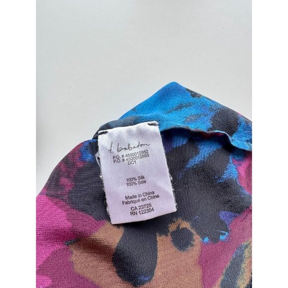 Aritzia T BABATON Floral Printed Silk Crepe Tiered Layered A-Line Tank, Size XS - Picture 10 of 11